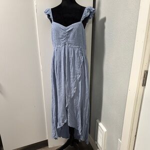 Elegant Sky Blue High Low Dress